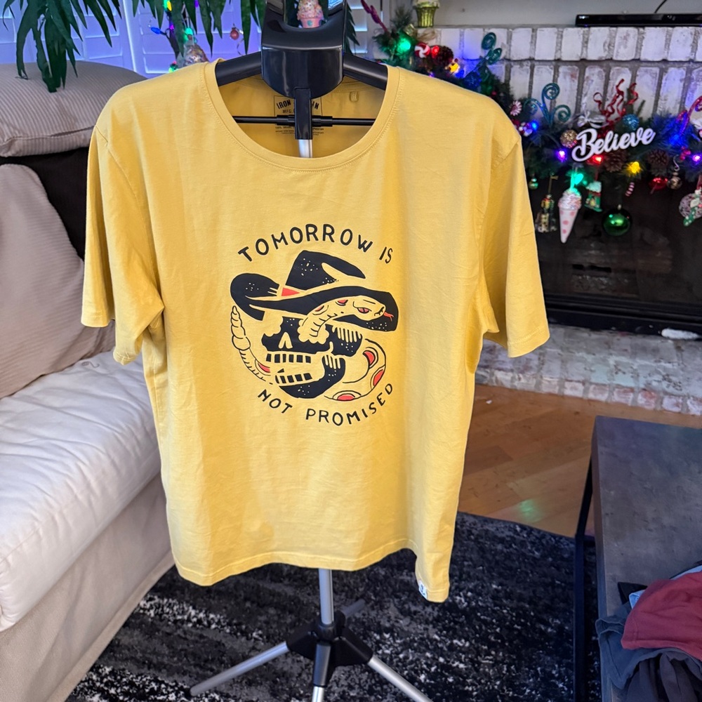 Iron & Resin Tomorrow Is Not Promised Graphic Tee - Yellow